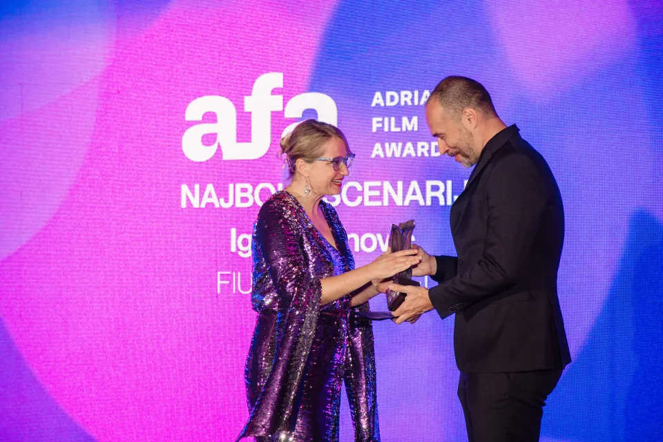 Award presented on stage at the Adriatic Film Awards